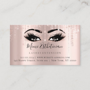 Tarjeta De Visita Ojos subiós pestaña de la belleza de las