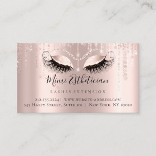 Tarjeta De Visita Ojos subiós pestaña de la belleza de las