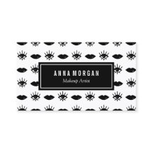 Ojos y labios blancos y negros Artista de maquilla