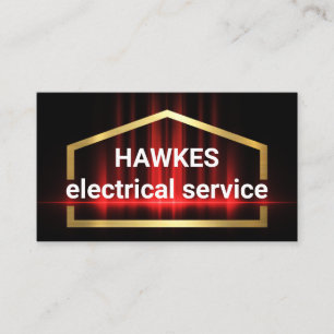 Tarjeta De Visita Ola Eléctrica Roja Alimenta Hogar
