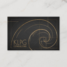 Tarjeta De Visita Ola espiral dorada