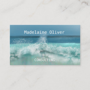 Tarjeta De Visita Ola marítima marítima de Mares Profesionales