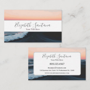 Tarjeta De Visita Ola oceánica de Sunset