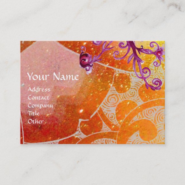 Tarjeta De Visita OLAS 2,azul violeta amarillo brillante azul violet (Anverso)