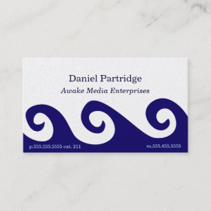 Tarjeta De Visita Olas Azules