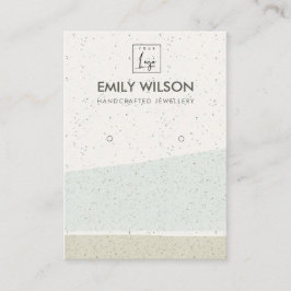 TARJETA DE VISITA OLAS CERAMICAS ABSTRACTAS DE AQUA QUE GANAN LOGO D