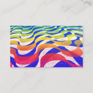 Tarjeta De Visita Olas de colores