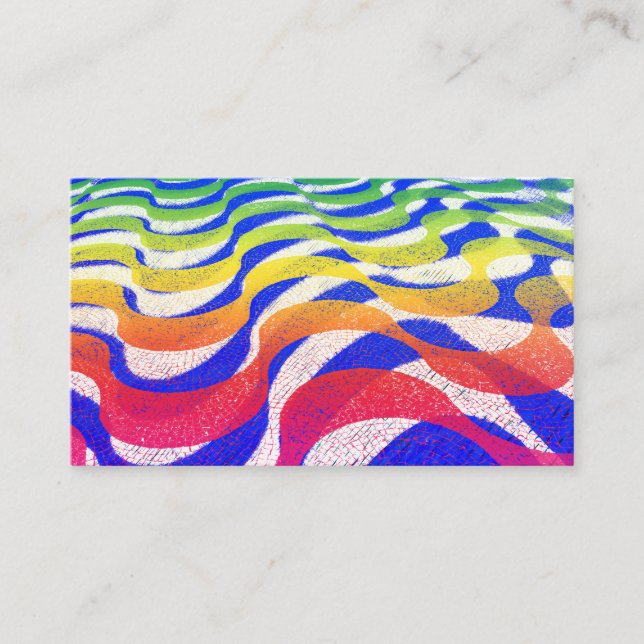 Tarjeta De Visita Olas de colores (Anverso)