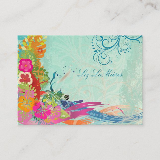 Tarjeta De Visita Olas de hula de PixDezines (Anverso)