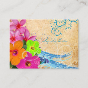 Tarjeta De Visita Olas de hula vintage de PixDezines