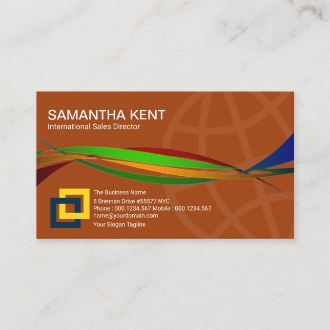 Tarjeta De Visita Olas de la cadena de suministro mundial en huelga (Anverso)