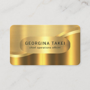Tarjeta De Visita Olas de oro de lujo CEO