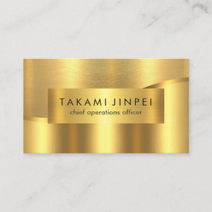 Tarjeta De Visita Olas de oro lujosas CEO Jefe Capas