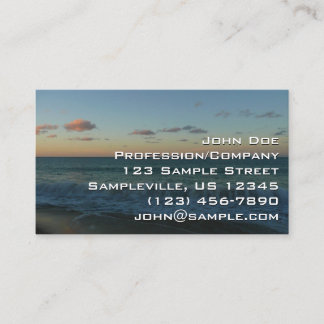 Tarjeta De Visita Olas estrelladas en el paisaje de Sunset Beach