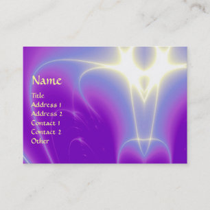 Tarjeta De Visita OLAS LIGERAS, Violeta, Púrpura, Blanco