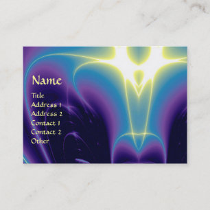 Tarjeta De Visita OLAS LUMINOSAS, Violeta, Púrpura, Azul, Blanco