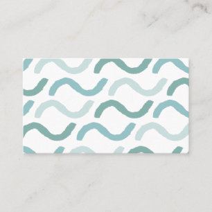 Tarjeta De Visita Olas Marinas Amante Del Océano Azul Pastel Surfist