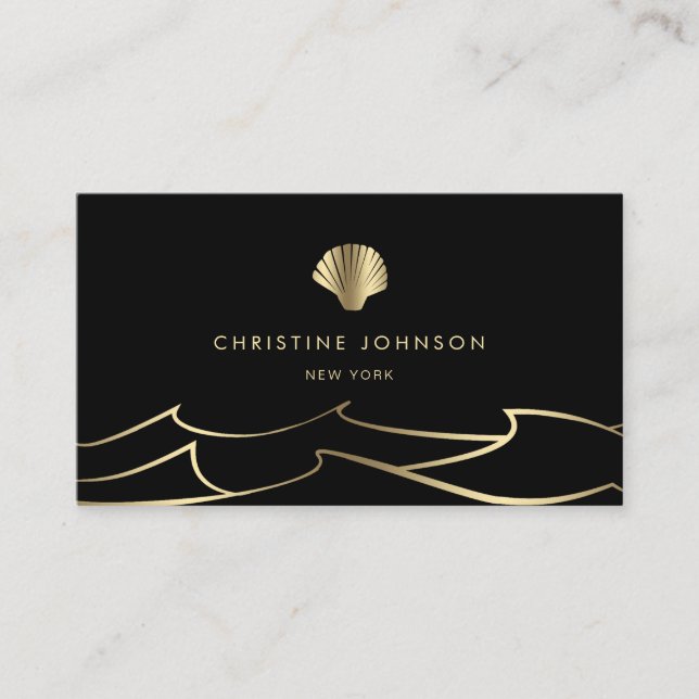 Tarjeta De Visita olas oceánicas (Anverso)