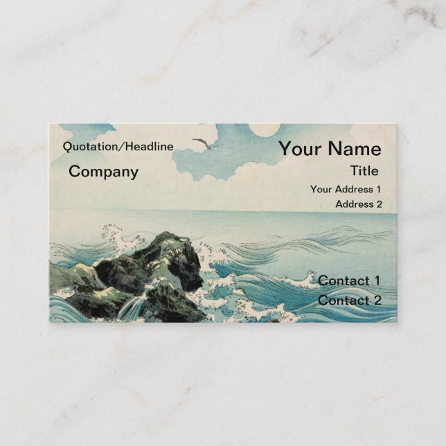 Tarjeta De Visita Olas oceánicas (Anverso)