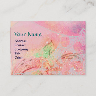 Tarjeta De Visita OLAS RUBY MONOGRAM, azul rojo verde brillante