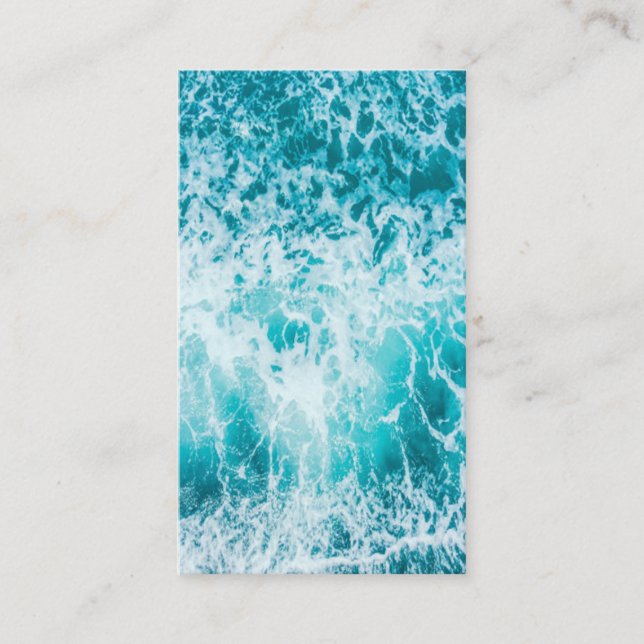 Tarjeta De Visita Olas tropicales del océano azul (Anverso)