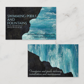 Tarjeta De Visita Olas y rocas oceánicas hermosas para fuentes pro