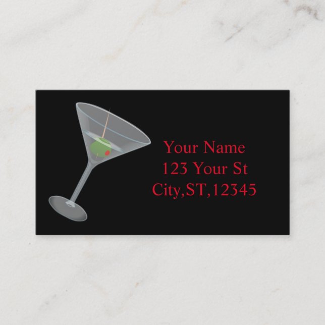 Tarjeta De Visita Oliva sucia Martini Thunder_Cove (Anverso)