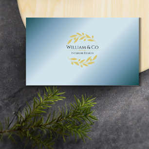 Tarjeta De Visita Olive Branch Wreath Profesional Moderno Minimalist