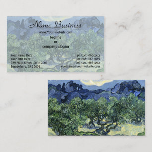Tarjeta De Visita Olivos de Van Gogh - Arte Montaña Azul