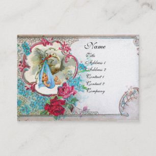 Tarjeta De Visita OLVIDARME NOTAS HISTORIAL BABY SHOWER 2 MONOGRAM b