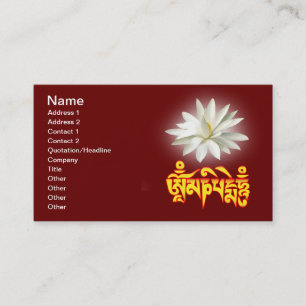 Tarjeta De Visita Om mani padme hum mantra