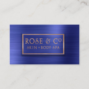 Tarjeta De Visita Ombre azul de cobalto de oro Rosa Rubor Emerald Co