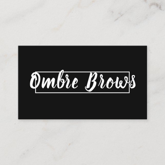 Tarjeta De Visita Ombre Brows & Eyelashes (Anverso)
