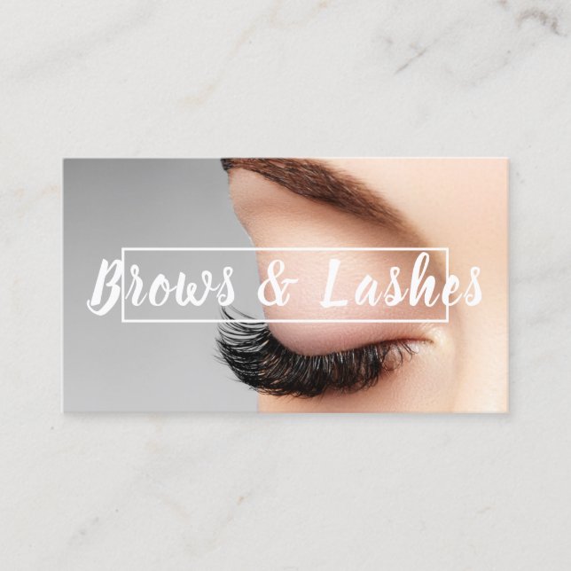 Tarjeta De Visita Ombre Brows & Eyelashes (Anverso)