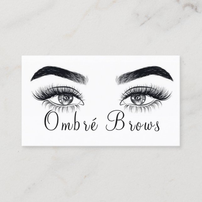 Tarjeta De Visita Ombre Brows y pestañas (Anverso)