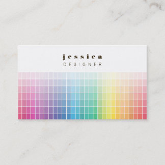 Tarjeta de visita Ombre de la paleta de colores de