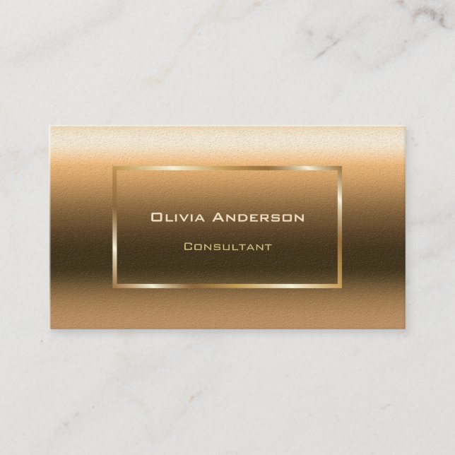 Tarjeta De Visita Ombre Dorado Profesional (Anverso)