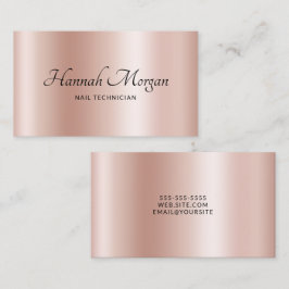 Tarjeta De Visita Ombre elegante de oro rosa pálido