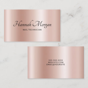 Tarjeta De Visita Ombre elegante de oro rosa pálido
