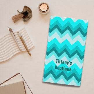 Tarjeta De Visita Ombre Girly Pattern Verde azulado Turquesa Chevron