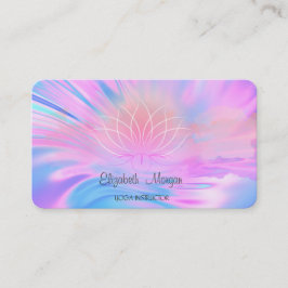 Tarjeta De Visita Ombre Holográfico Brote de broca Lotus