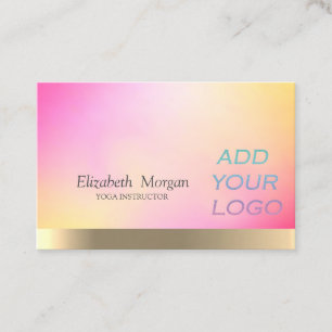 Tarjeta De Visita Ombre Holográfico Profesional Añadir su logotipo