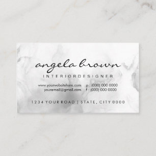 Tarjeta De Visita Ombre moderno acuarela negro y blanco
