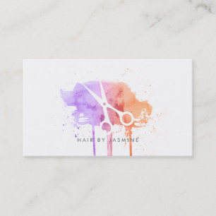 Tarjeta De Visita ombre moderno elegante del rosa de la acuarela del