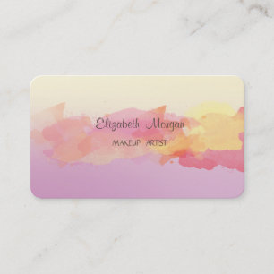 Tarjeta De Visita Ombre Moderno, Pincelada de Acuarela