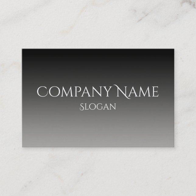 Tarjeta De Visita Ombre negro gris (Anverso)