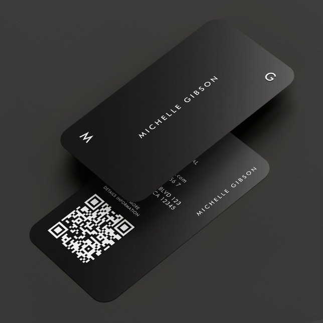 Tarjeta De Visita Ómbre negro mínimo profesional simple (Professional Minimal Black Ombre Simple Business Card
)