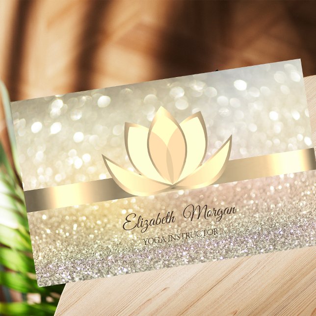Tarjeta De Visita Ombre Ombre Bokeh Profesional Gold,Lotus Yoga (Subido por el creador)