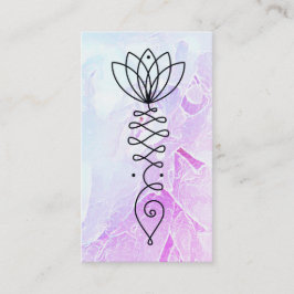 Tarjeta De Visita *~* Ombre Peony - Masaje saludable Reiki Yoga Lotu