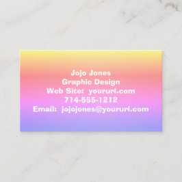 Tarjeta De Visita Ombre Pink Purple Rainbow 4Adrian